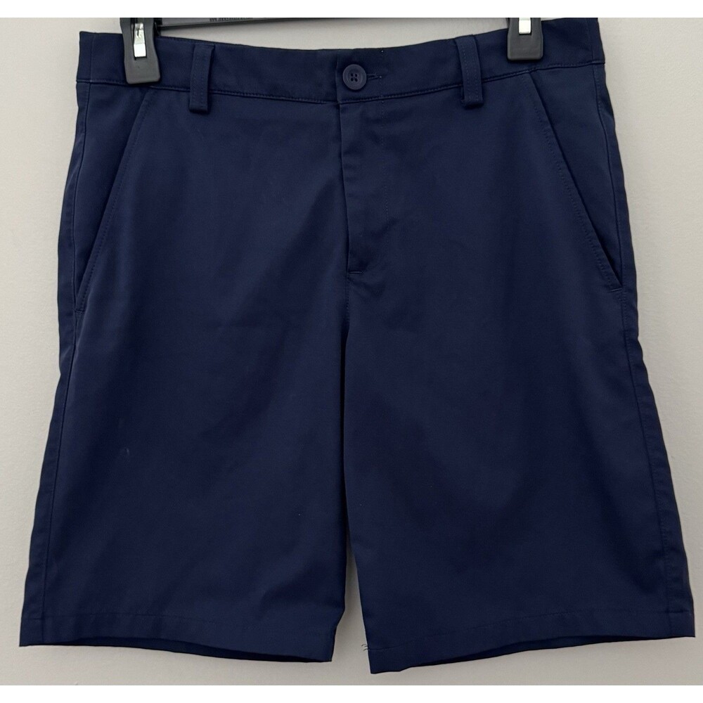 Under Armour Boys YLG Navy Golf Shorts Chino Pockets